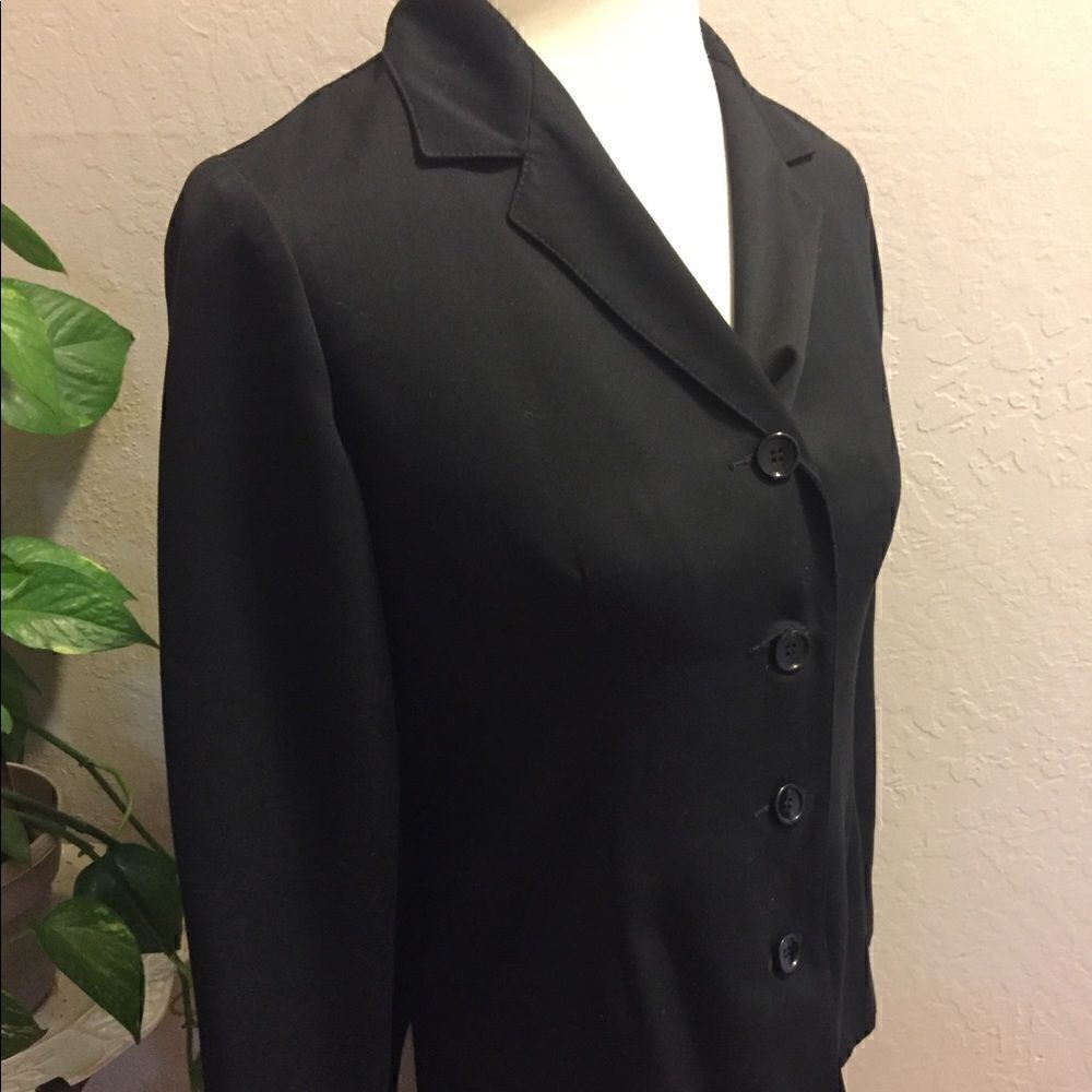 Liz Claiborne LizSport Petite Black Blazer Size P - Picture 3 of 8